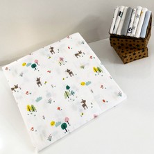 Baby of City %100 Pamuk Müslin Bezi Battaniyesi Bebek Battaniyesi Örtü 80x100