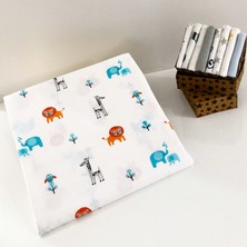 Baby of City %100 Pamuk Müslin Bezi Battaniyesi Bebek Battaniyesi Örtü 80x100