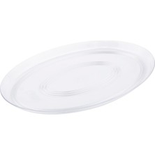Ufresh Şeffaf Oval Pe Plastik Tepsi 1kg Hacimli 10 Adet