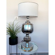 Modi Lighting Beyaz Şapkalı Krom Masa Lambası MD-CLK001-KR