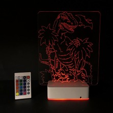 Modiwa Design Özel Tasarım 3D Dinazor Masaüstü 16 Renk Dekoratif LED Lamba