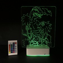 Modiwa Design Özel Tasarım 3D Dinazor Masaüstü 16 Renk Dekoratif LED Lamba