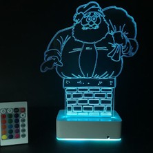 Modiwa Design Özel Tasarım 3D Noel Baba 16 Renk Dekoratif LED Lamba