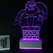 Modiwa Design Özel Tasarım 3D Noel Baba 16 Renk Dekoratif LED Lamba