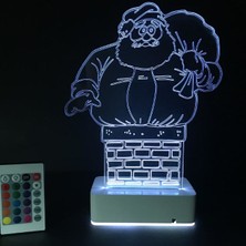 Modiwa Design Özel Tasarım 3D Noel Baba 16 Renk Dekoratif LED Lamba
