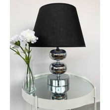 Modi Lighting 2 Toplu Siyah Şapkalı Krom Masa Lambası MD-CLK019-KR