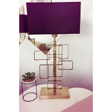 Modi Lighting Dikdortgen Form Mixed Siyah Şapkalı Eskitme Masa Lambası MD-CLK024-MIXED