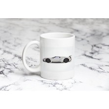 Pazariz Beyaz Spor Araba Kupa Bardak Kişiye Özel