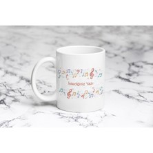 Pazariz Istediğin Yazı Nota Kupa Bardak