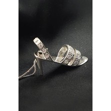 Ose Shop 925 Ayar Gümüş Topuklu Sandalet Tasarımı Kolye