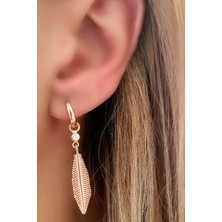 Ose Shop Tüy Figürlü Gümüş Rose Küpe