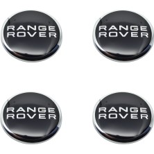 Bimbo Range Rover Armalı Jant Göbeği̇ Seti̇ 62 mm Si̇yah - Krom (4 Adet)