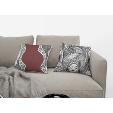 Tropik Home 4'lü Afro Woman Desen Dijital Baskılı Renkli 40 x 40 cm Kırlent Kılıfı