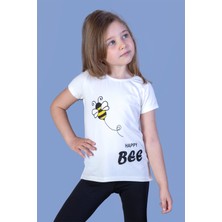 Toontoy Kız Çocuk Arı Baskılı Tişört