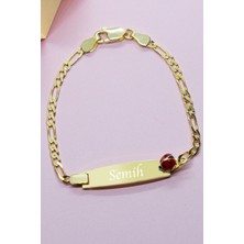 Belinda Store 925 Ayar Gümüş İsimli Uğur Böceği Bebek & Çocuk Künye Bileklik