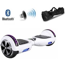 Smart Balance Beyaz Hoverboard 6.5" Smart Balance Scooter Elektrikli Kaykay Bluetooth+Çanta Hediyeli