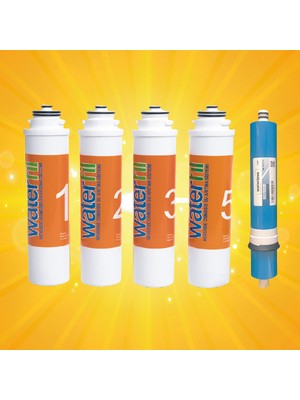 Waterlife Filtre 5 'li Set Waterlife Su Arıtma Filtresi