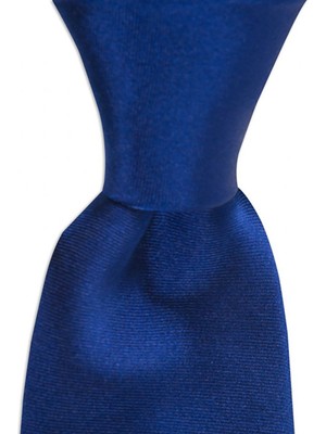 1001 Kravat Gece Mavisi Renkli Saten 7,5 cm Genişliğinde Ipek Kravat