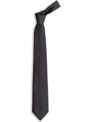 1001 Kravat Siyah Desenli 8 cm Genişliğinde Kravat