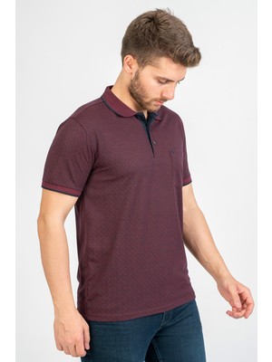 White Stone Erkek Aarburg Regular Fit Jakarlı Polo Yaka T-Shirt  Bordo