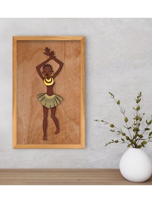 Bk Gift African Woman Dekoratif Retro Ahşap Tablo-1