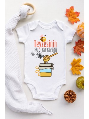 Limon Teyzesinin Bal Böcüğü Desenli Kısa Kol Unisex Body