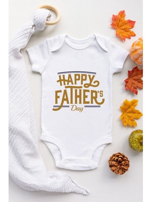 Limon Happy Father Desenli Kısa Kol Body