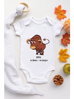 Limon Boğa Burcu Desenli Kısa Kol Body