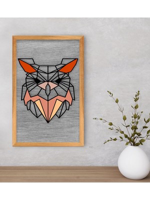 Bk Gift Baykuş Dekoratif Retro Ahşap Tablo-1