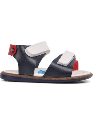 Şiringenç 210109 Lacivert-Beyaz-Kırmızı Comfort Erkek Çocuk Sandalet