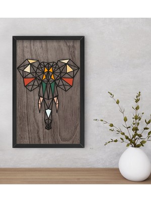 Bk Gift Fil Dekoratif Ahşap Siyah Çerçeveli Tablo-1