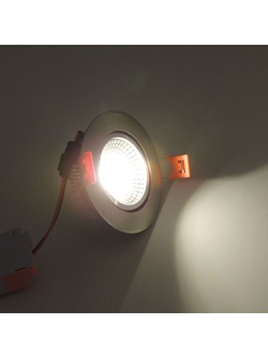 Sunlight Saten Krom Sıva Altı Spot Cob LED Armatür 5W Trafolu