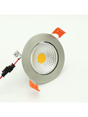 Sunlight Saten Krom Sıva Altı Spot Cob LED Armatür 5W Trafolu