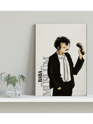 Bk Gift Müslüm Baba Tasarımlı Kanvas Tablo 30X50CM-2