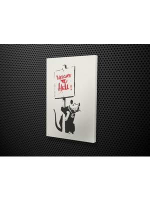 Tablo 360 Banksy- Welcome To Hell Kanvas Tablo