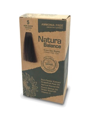Natura Balance Organıc Saç Boyası 5 Açık Kahve