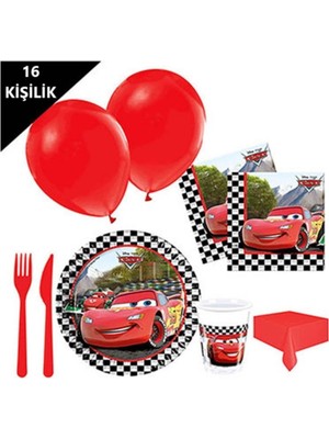 Kikajoy Cars Doğum Günü Seti 16 Kişilik KB5011