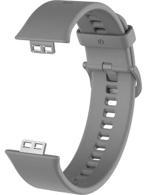 Nezih Case Huawei Watch Fit Uyumlu Silikon Kordon Gri