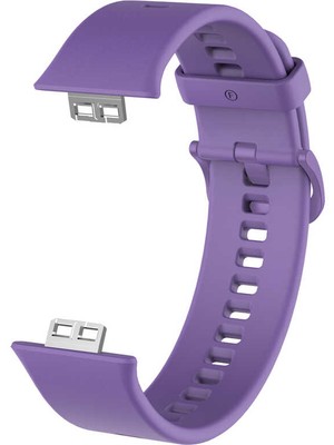 Nezih Case Huawei Watch Fit Uyumlu Silikon Kordon Lila