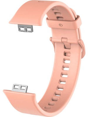 Nezih Case Huawei Watch Fit Uyumlu Silikon Kordon Açık Pembe