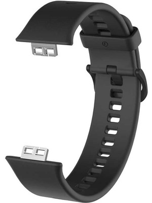 Nezih Case Huawei Watch Fit Uyumlu Silikon Kordon Siyah