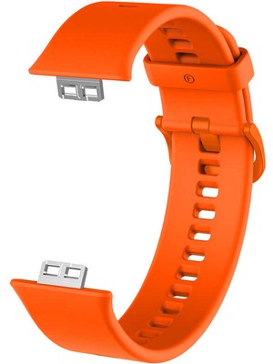 Nezih Case Huawei Watch Fit Uyumlu Silikon Kordon Turuncu