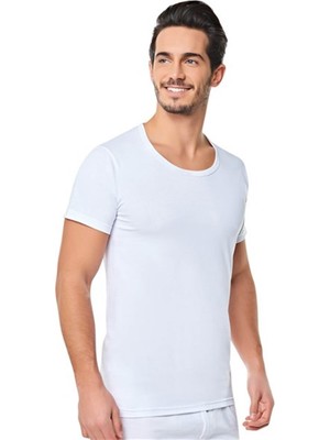 Çamaşırcım Shop Sedef Yıldız 1003 12'li Penye Bisiklet Yaka Erkek Fanila Beyaz