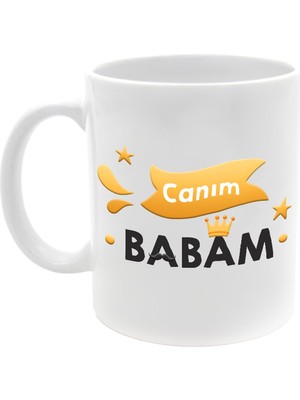 Vegagiftshop Canım Babam Baskılı Kupa & Arpa Kesim Tesbih Hediye Seti