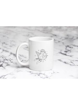 Pazariz Siyah Beyaz Melek Aşk  Kupa Bardak