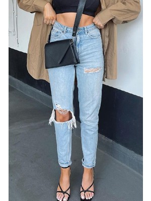 Mad Girls Mavi Yırtık Jean MG1156