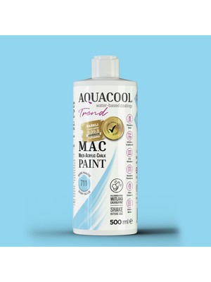 Aquacool Trend M.a.c Hobi Boyası Su Bazlı Akrilik 500 ml 711 - Bebe Mavisi
