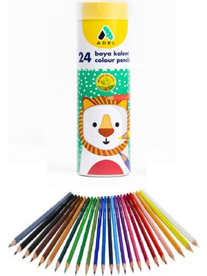 Adel Teneke 24 Renk Kuru Boya 1 Paket