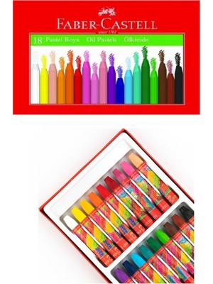 Faber-Castell Pastel Boya 18 Renk Karton Kutu Pastelboya