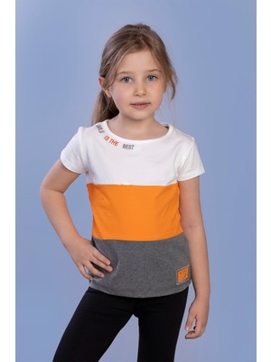 Toontoy Kız Çocuk Garnili Nakış Detaylı Tişört